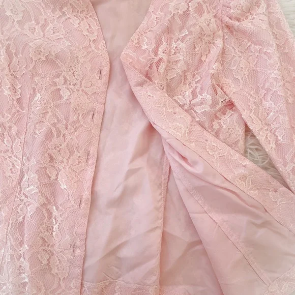 Lace Pink Spring blazer size 14 large - Picture 6 of 7